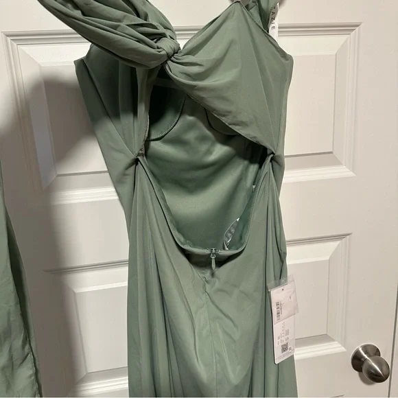 Azazie Arela Dress Stretch Matcha Green A12 - Picture 10 of 11